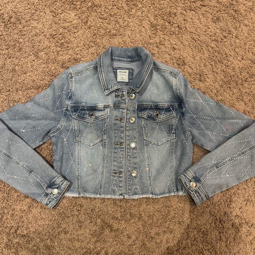 Studded Light Blue Denim Jacket